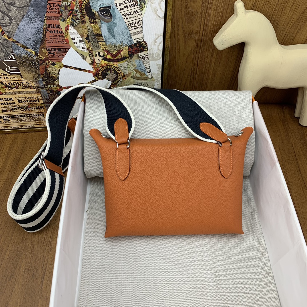 에르메스 비드포쉬 백 토고 오랑쥬 미니옴